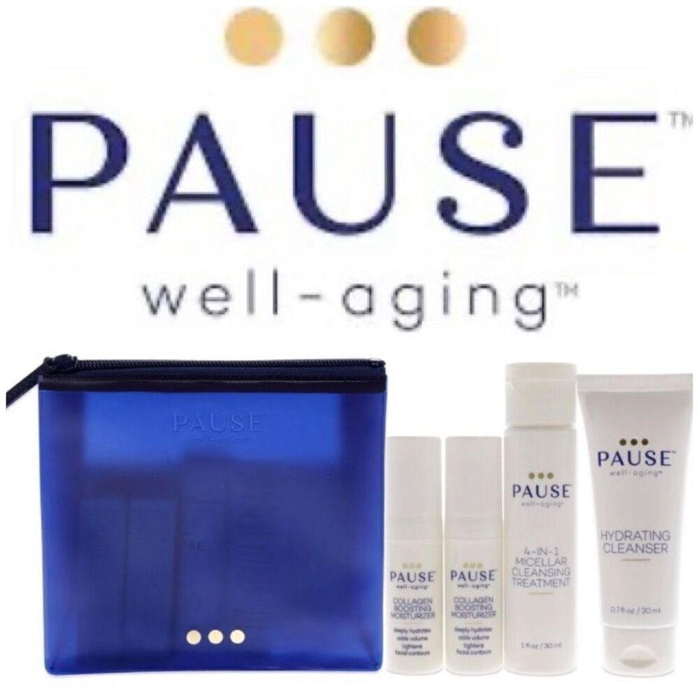 PAUSE WELL-AGING - NWT Limited Ed. Discovery Kit. Case + 4 Travel-Size Products